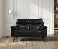 Vantage Genuine Leather Black 3+2+1 Seater Sofa Set - Furniture Instore