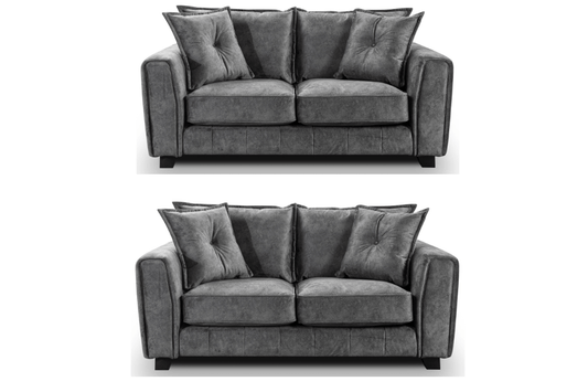 Somerford Grey Fabric 2 +2 Seater Sofa Set - Furniture Instore