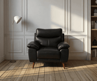 Vantage Genuine Leather Black 3+2+1 Seater Sofa Set - Furniture Instore