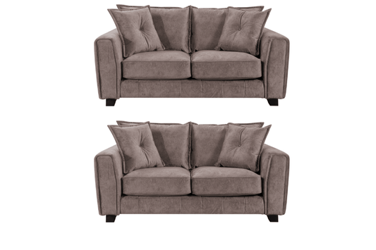 Somerford Fabric Chocolate 2+2 Seater Sofa Set - Furniture Instore