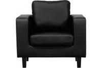 Box Black Leather Armchair - Furniture Instore