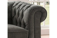 Chesterfield Grey Fabric 2 Seater Sofa - Furniture Instore