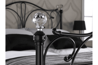 Florence Black Metal Small Double Bed - Furniture Instore