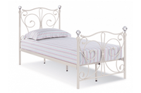 Florence White Metal Single Bed - Furniture Instore