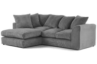 Byron Grey Fabric LHC Corner Sofa - Furniture Instore