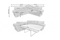 Verona High Back Grey Fabric Corner Sofa Bed - Furniture Instore