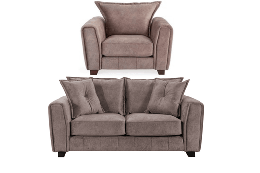 Somerford Chocolate Fabric 2+1 Seater Sofa Set - Furniture Instore