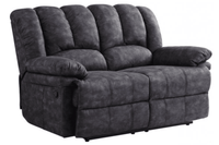 Torino Grey Fabric 2 Seater Recliner Sofa - Furniture Instore
