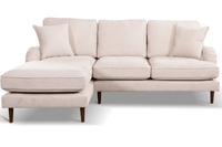 Rupert Beige Fabric Left Hand Corner Sofa - Furniture Instore