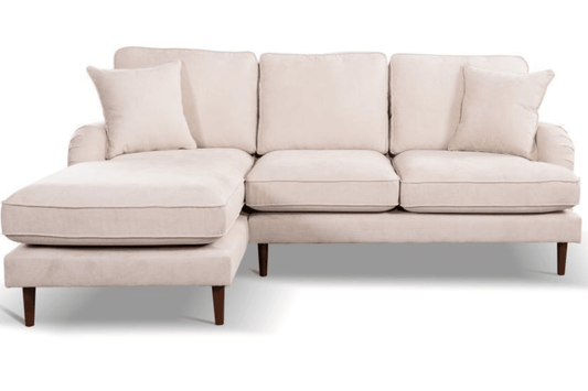Rupert Beige Fabric Left Hand Corner Sofa - Furniture Instore