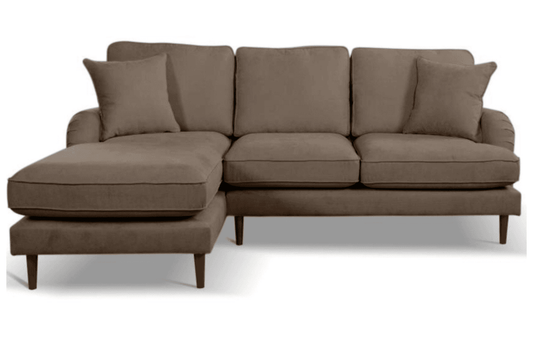 Rupert Nutmeg Fabric Left Hand Corner Sofa - Furniture Instore