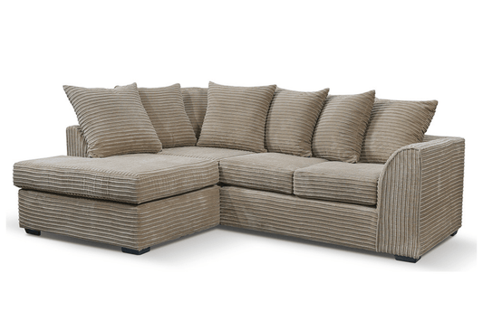 Byron Caramel Fabric LHC Corner Sofa - Furniture Instore