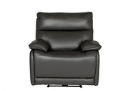 Turin Genuine Leather Grey Electric Power Recliner Armchair - Furniture Instore