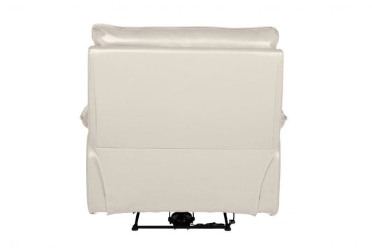 Turin Genuine Leather Chalk Electric Power Recliner Armchair - Furniture Instore