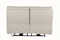 Turin Genuine Leather Chalk Electric Power Recliner 2 Seater Sofa - Furniture Instore