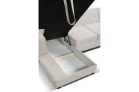 Brixton Cream Fabric U Shape Corner Bed With Storage - Furniture Instore