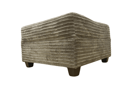 Byron Grey Fabric Footstool - Furniture Instore