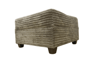 Byron Grey Fabric Footstool - Furniture Instore