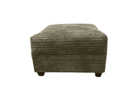 Byron Grey Fabric Footstool - Furniture Instore