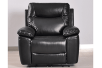 Amarien Genuine Leather Black Electric Power Recliner Armchair - Furniture Instore