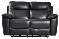 Amarien Genuine Leather Black Electric Power Recliner 2 Seater - Furniture Instore