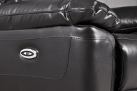 Amarien Genuine Leather Black Electric Power Recliner 3 Seater - Furniture Instore