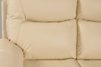 Amarien Genuine Leather Cream Electric Power Recliner Armchair - Furniture Instore