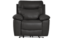 Amarien Genuine Leather Grey Electric Power Recliner Armchair - Furniture Instore