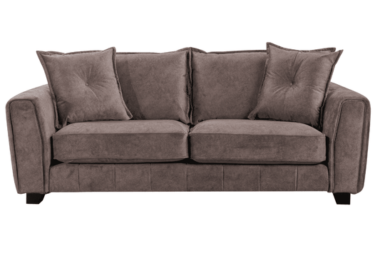Somerford 3 Seater Chocolate Fabric Sofa - Furniture Instore
