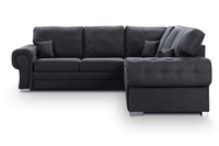 Verona High Back Black Fabric Corner - Furniture Instore