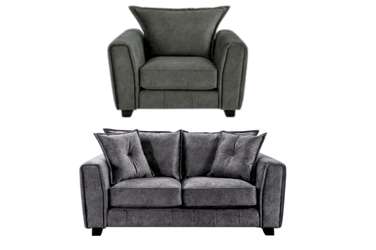 Somerford Grey Fabric 2+1 Seater Sofa Set - Furniture Instore