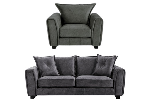 Somerford Grey Fabric 3+1 Seater Sofa Set - Furniture Instore