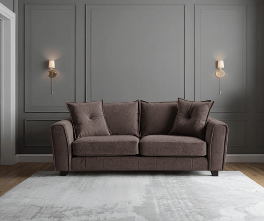 Somerford Chocolate Fabric 3+2+1 Seater Sofa Set - Furniture Instore