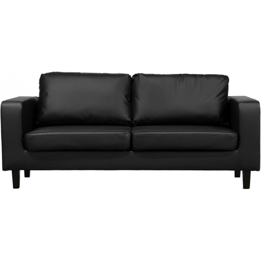 Box Black Leather 3+1 Seater Sofa Set - Furniture Instore