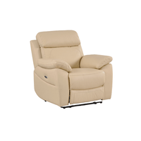 Dandrea Genuine Leather Cream Electric Power Recliner 2+1 Seater Sofa Set - Furniture Instore