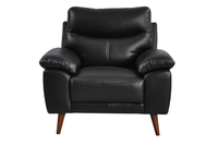 Vantage Genuine Leather Black 3+2+1 Seater Sofa Set - Furniture Instore