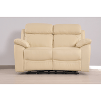 Dandrea Genuine Leather Cream Electric Power Recliner 2+1 Seater Sofa Set - Furniture Instore