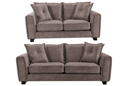 Somerford Fabric Chocolate 3+2 Seater Sofa Set - Furniture Instore