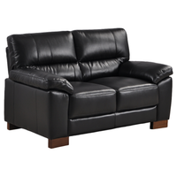 Dalmore Black 2 Seater – angled view of a black two-seater sofa on a white background.