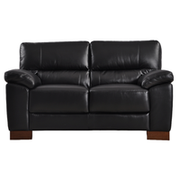 Dalmore Black 2 Seater – front-facing black two-seater sofa on a white background.