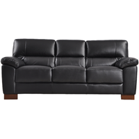 Dalmore Black 3 Seater – front-facing black three-seater sofa on a white background.
