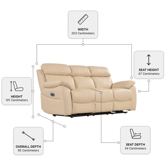 Dandrea Genuine Leather Cream