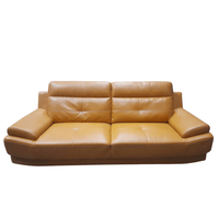 Outlet Islington Mustard Leather 3 Seater Sofa - Furniture Instore
