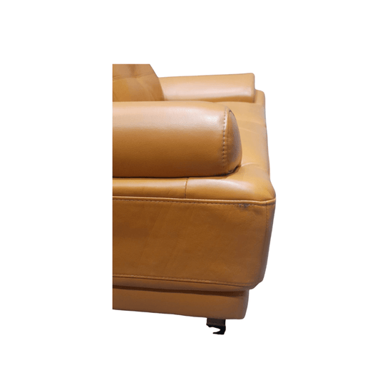 Outlet Islington Mustard Leather 2 Seater Sofa - Furniture Instore