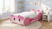 Pink Car Themed Single Bed