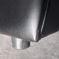 Outlet Verona Black Leather 3 Seater Sofa
