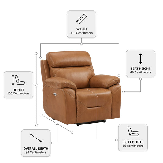 Renato Recliner 3+2 Seater Sofa Set Measurement