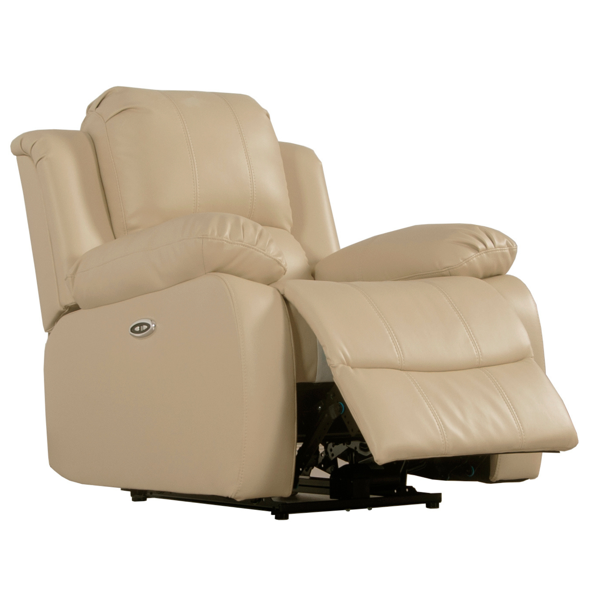 Beige recliner chair on a white background