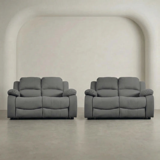 Elegant Valerie Grey Fabric Sofas
