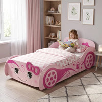 Pink Car Themed Single Bed